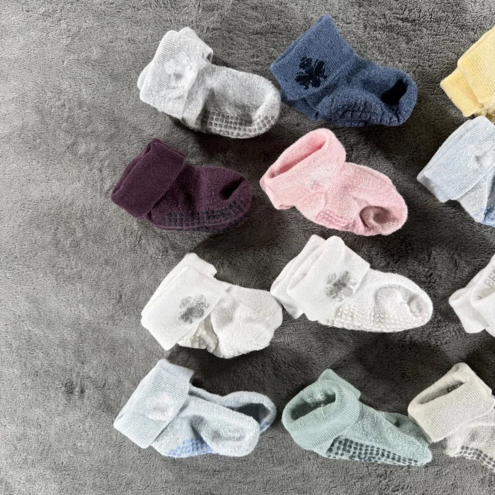 Bombas Gripper Socks Baby 6-12 Months Multicolor Good Lot of 17 Ankle